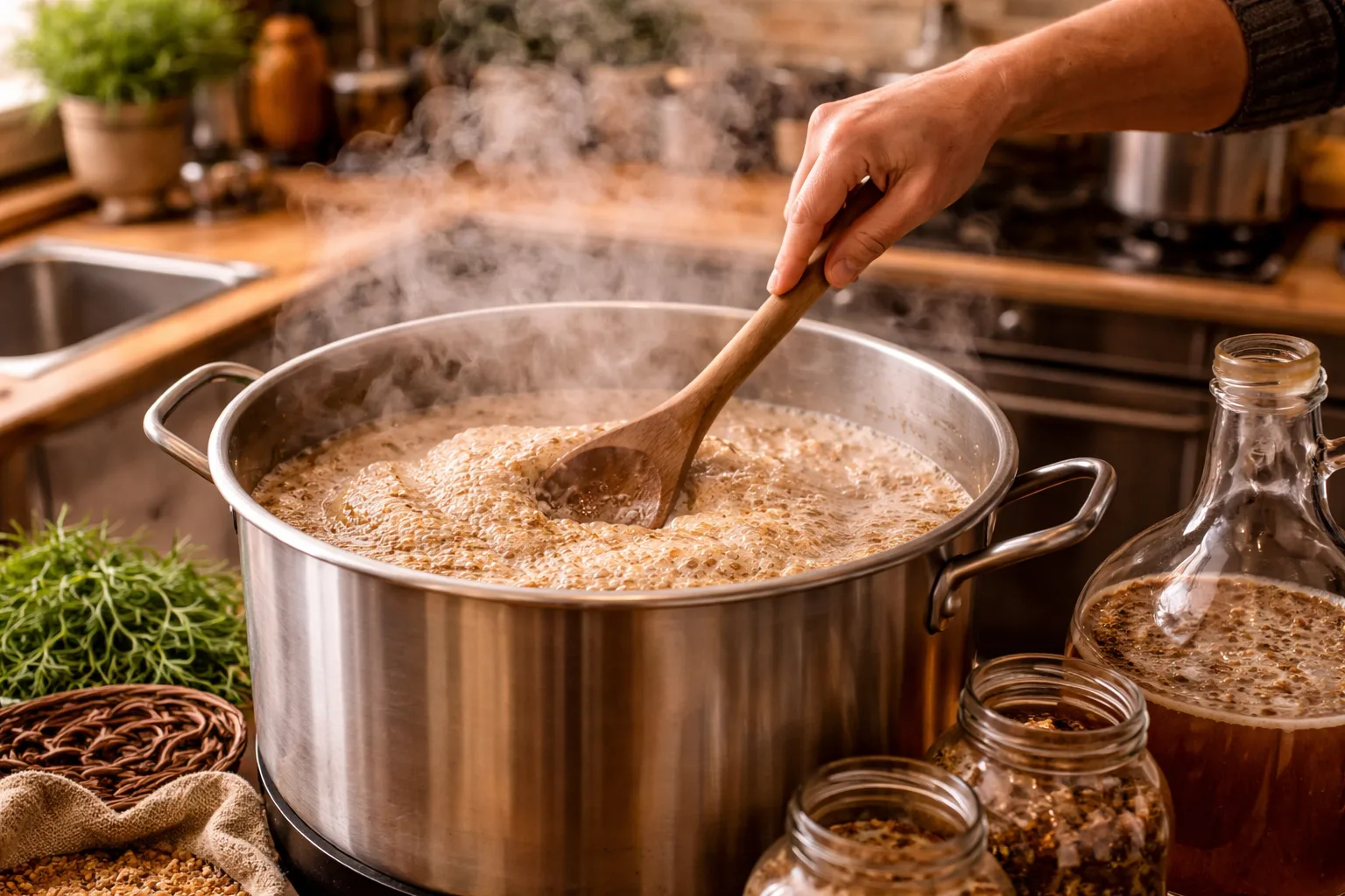 Bier brauen Maischen Prozess