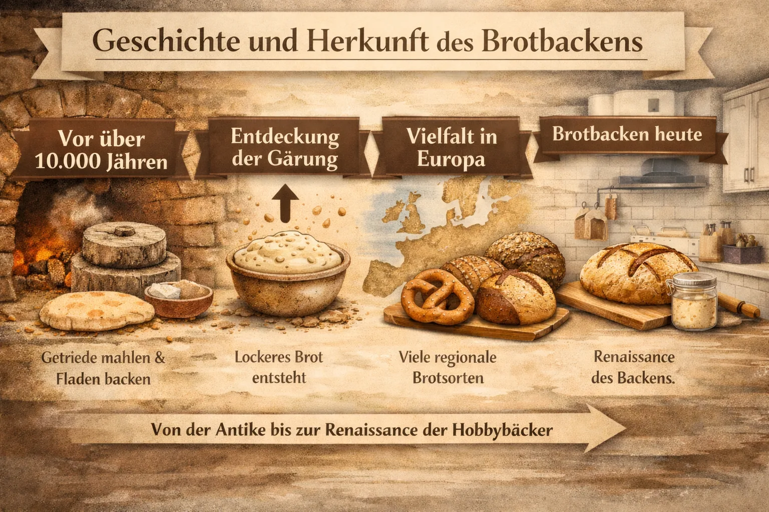 Brot backen die Geschichte