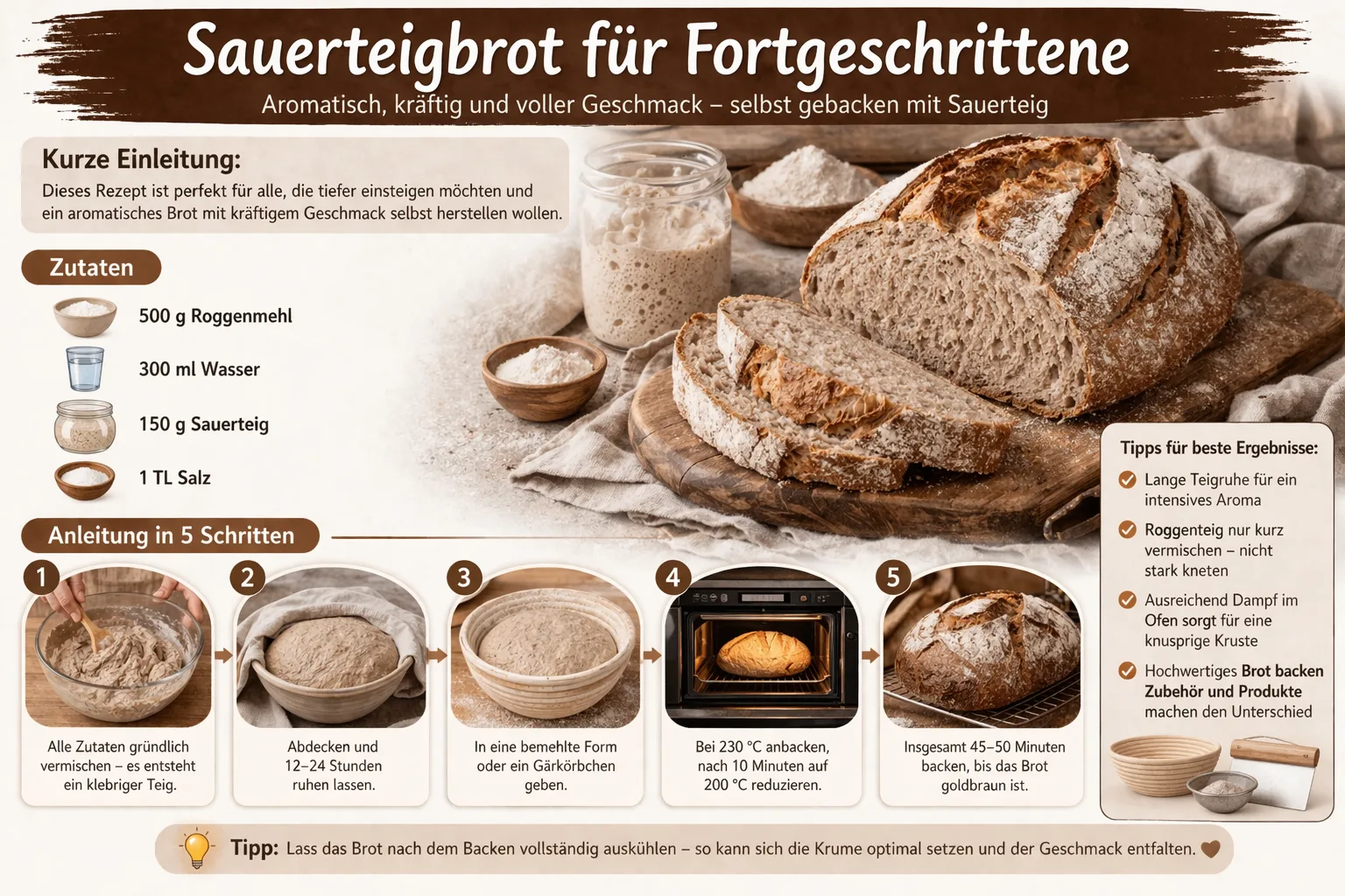 Sauerteigbrot Rezept zum Brot backen