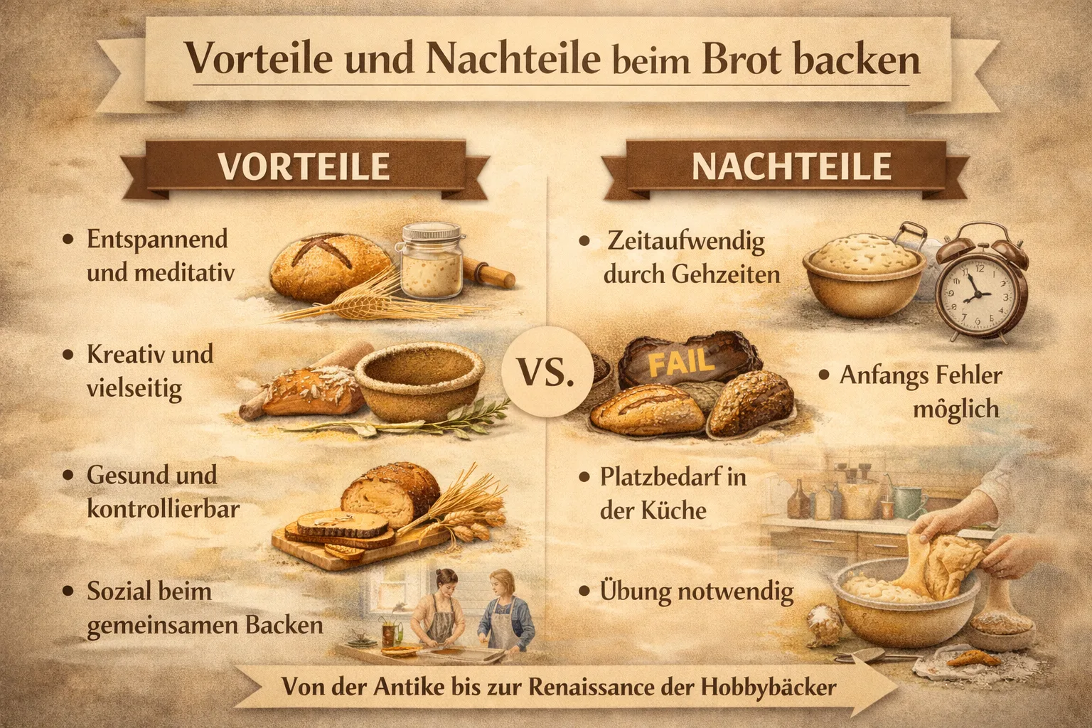Brot backen Vorteile und Nachteile