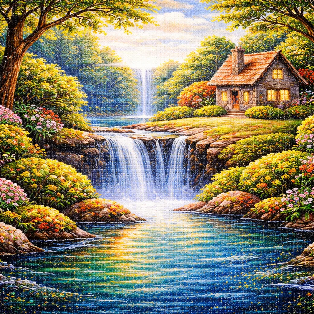 Fertiges Diamond Painting Bild mit funkelnder Oberfl&auml;che