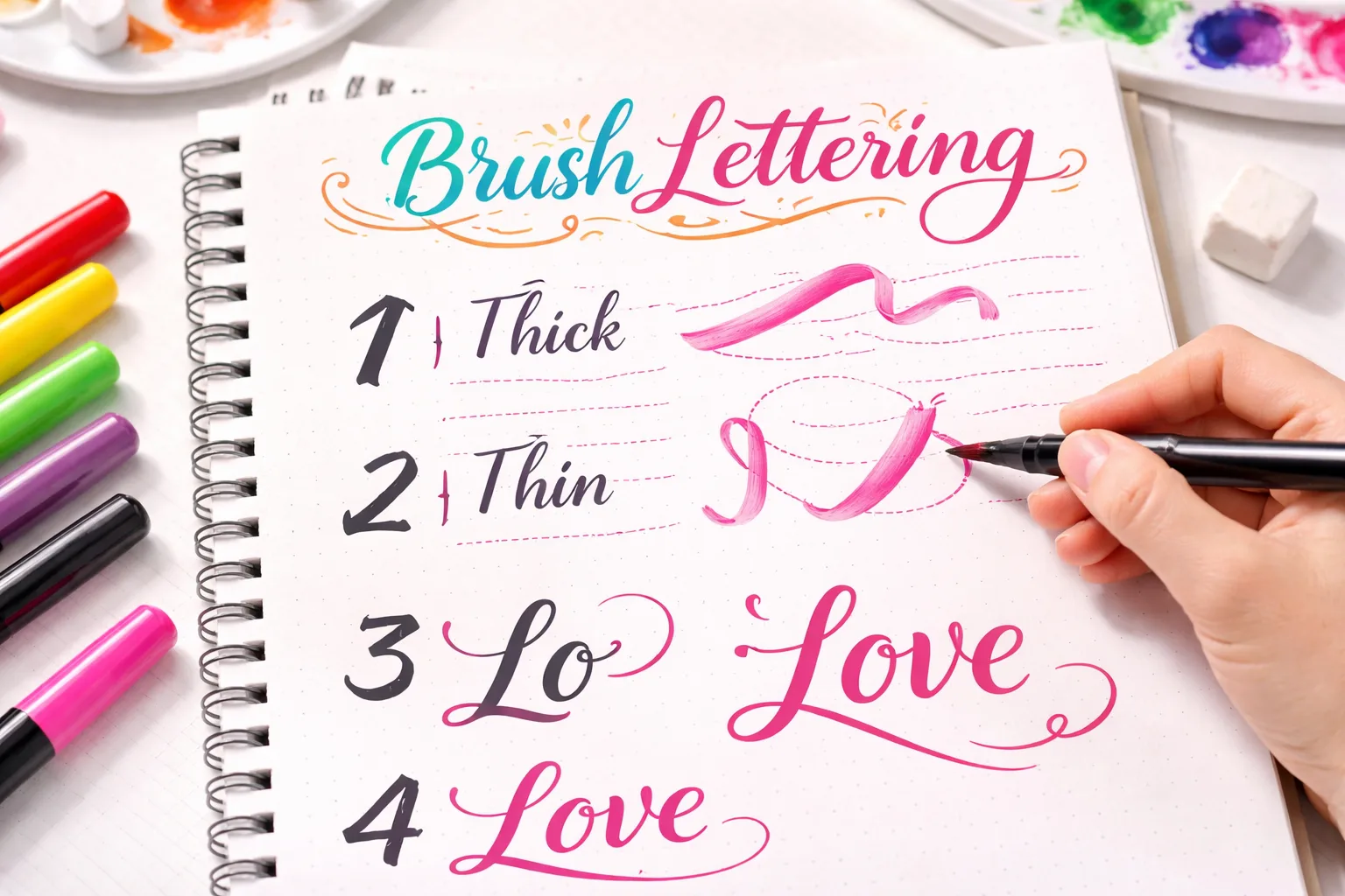 Handlettering Technik Schritt f&uuml;r Schritt