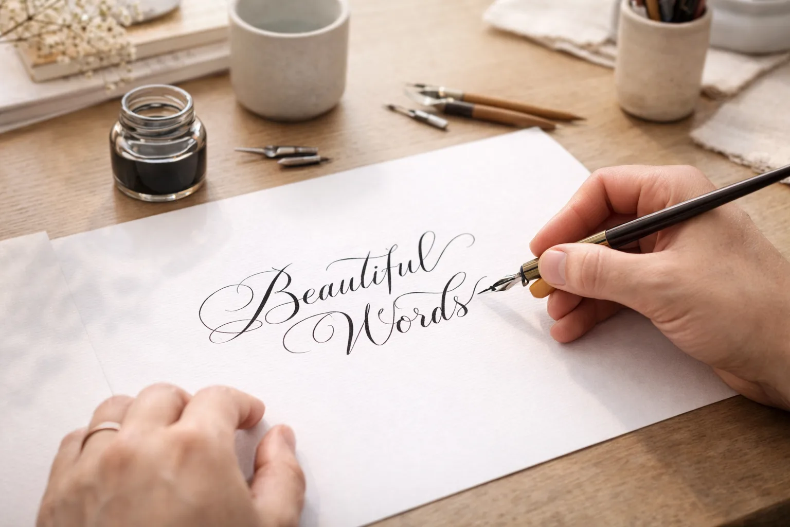 Kalligrafie für Anfänger mit Feder und Tinte