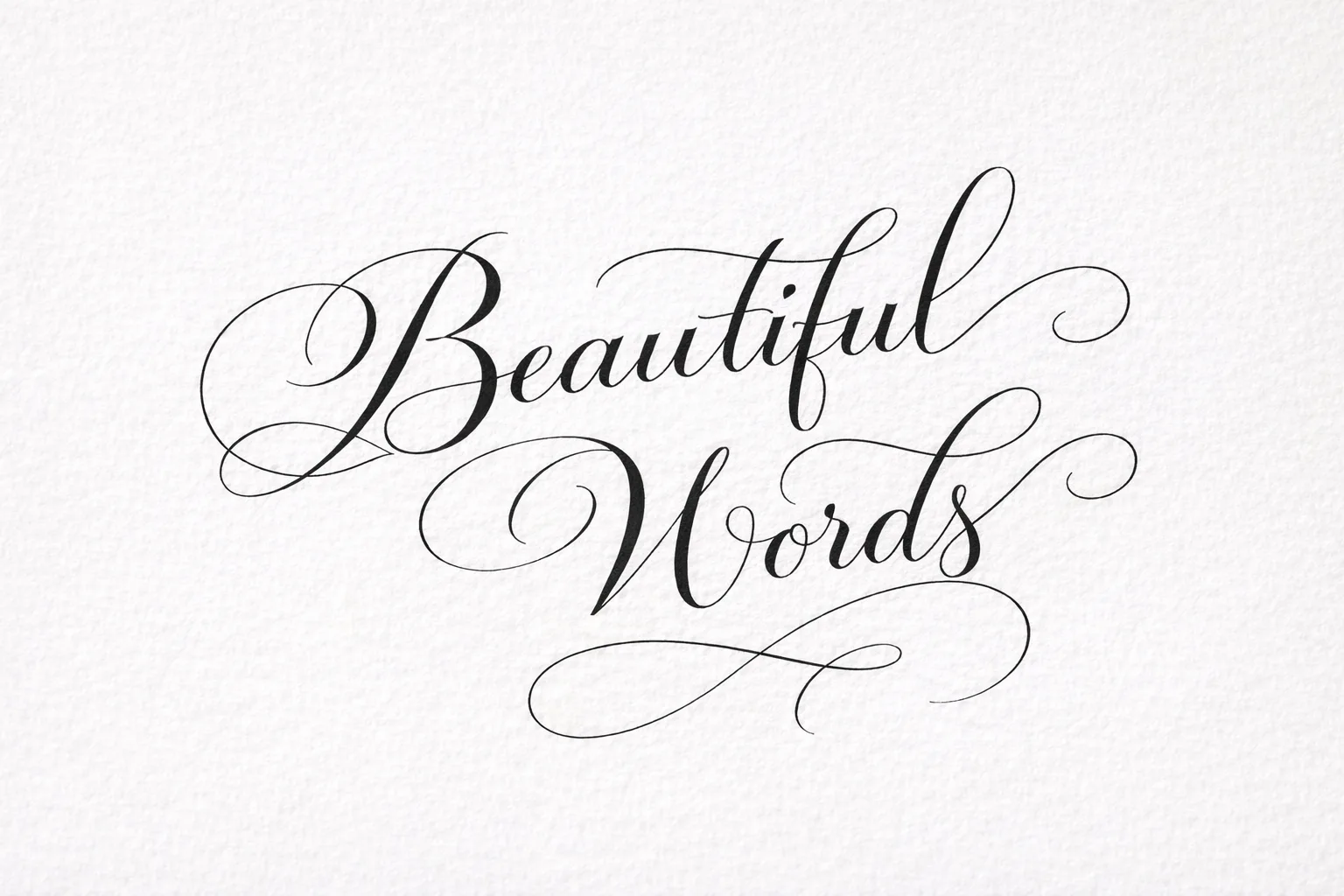 Kalligrafie Beispiel mit elegantem Schriftzug