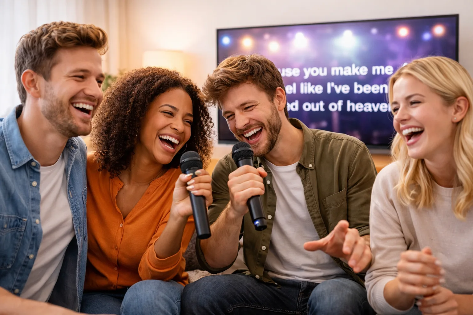 Karaoke Spaß Freunde singen