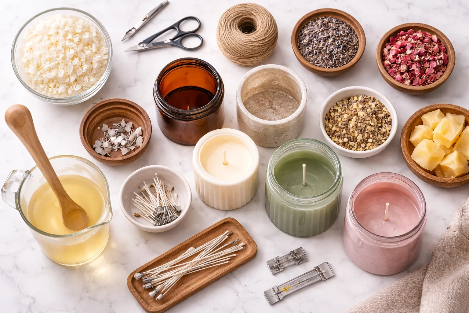 Kerzen selber machen Anleitung Übersicht DIY