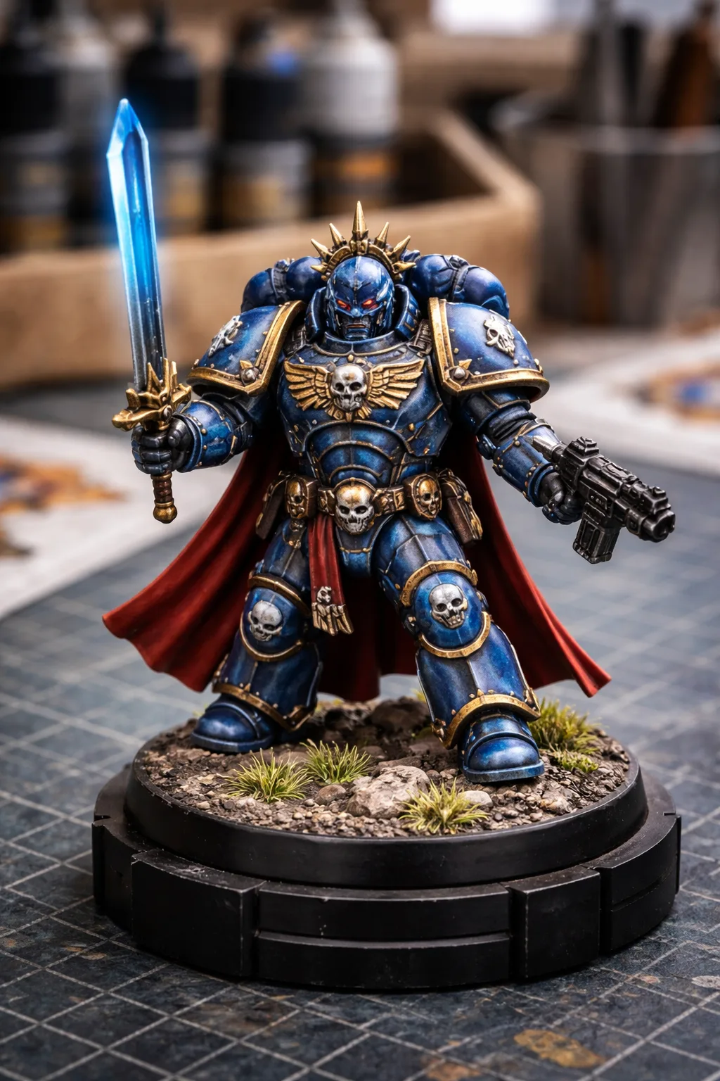 Fertige bemalte Miniatur mit feinen Details und Kontrasten