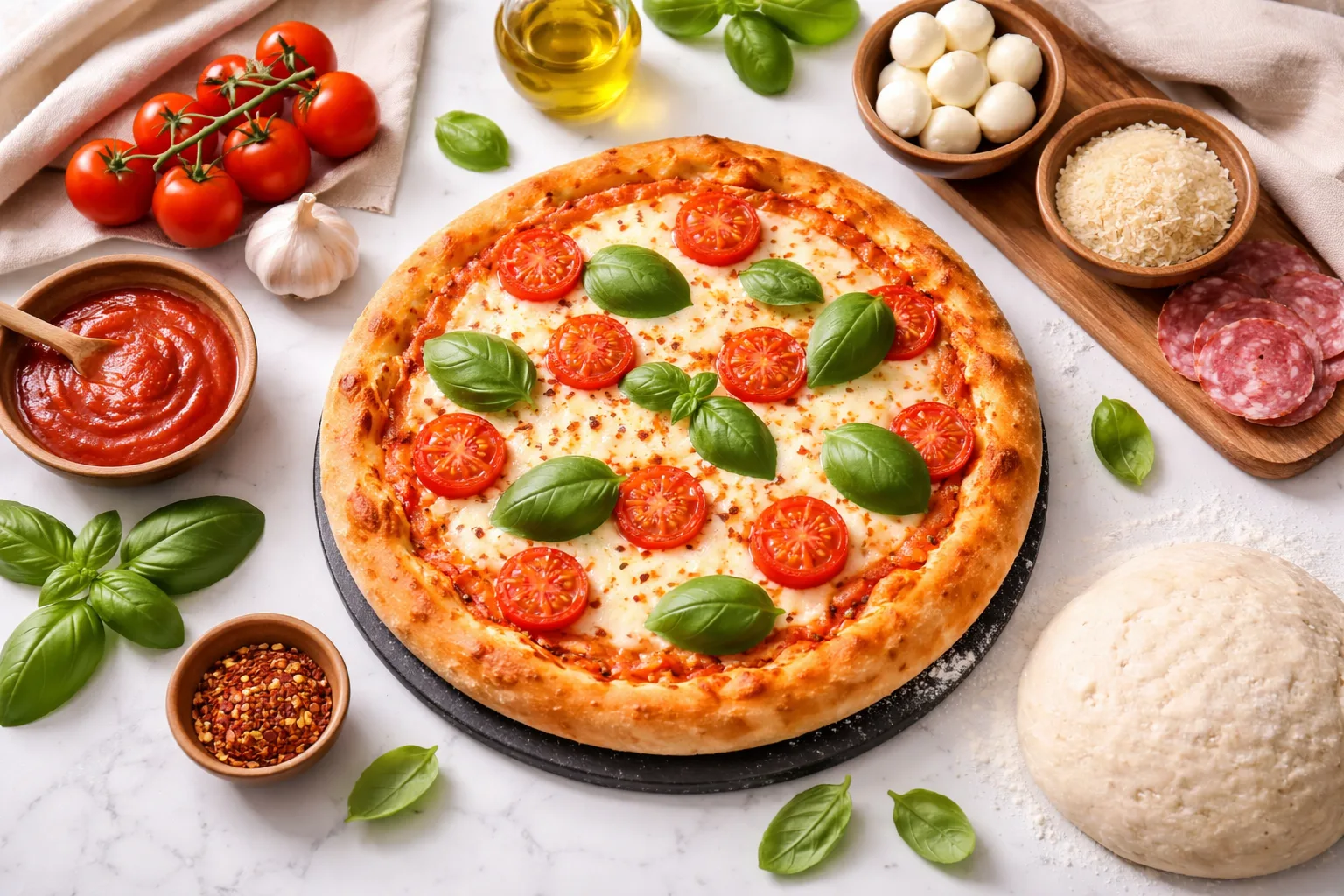 Pizza backen für Anfänger Anleitung Übersicht