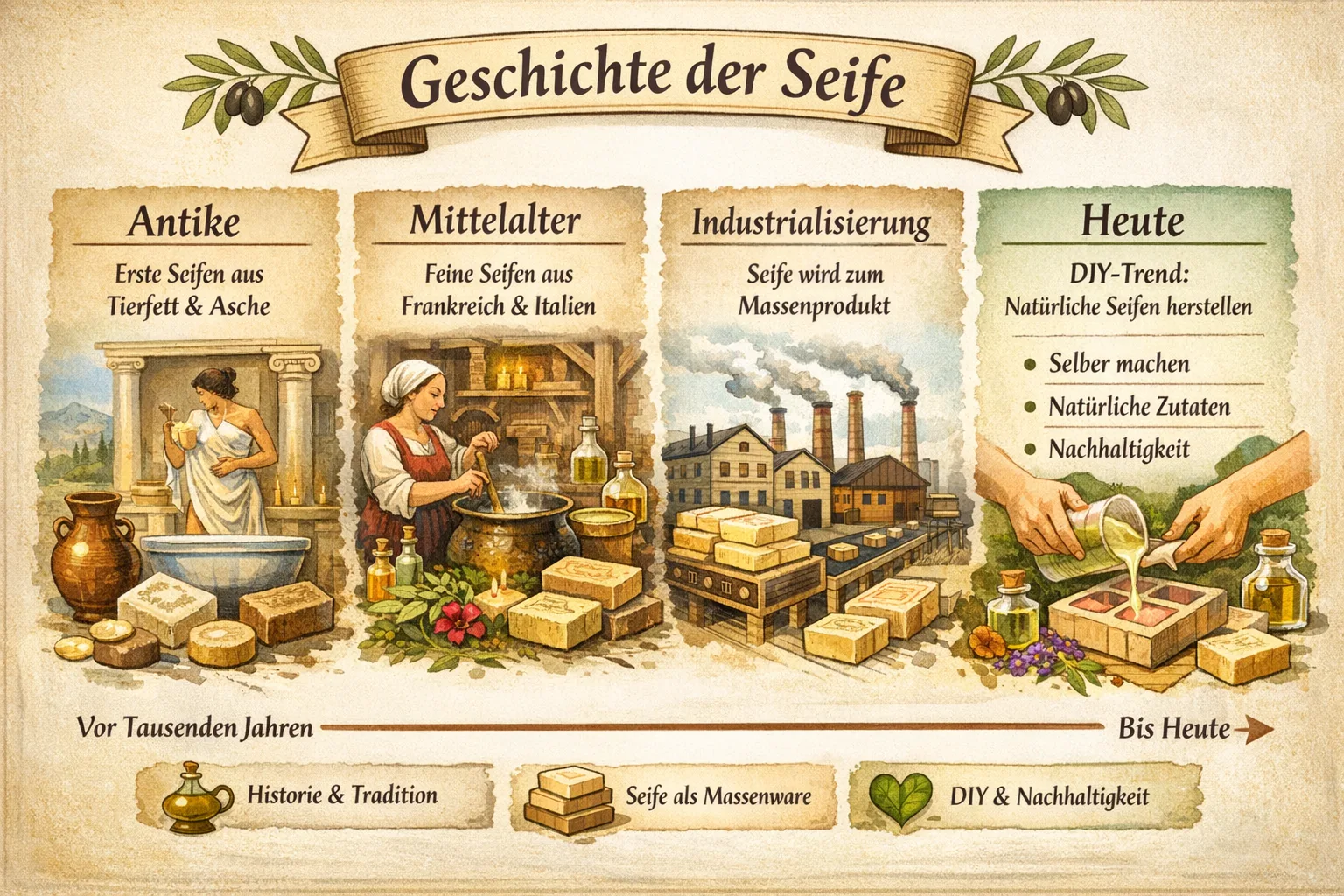 Seife herstellen die Geschichte